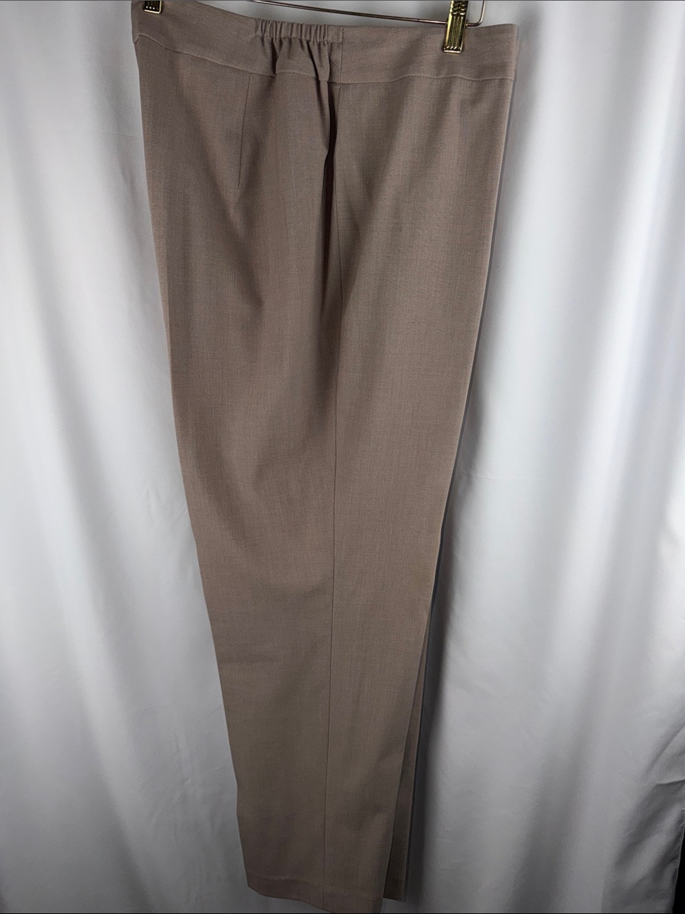Nine West Taupe Elastic-Waist Pants